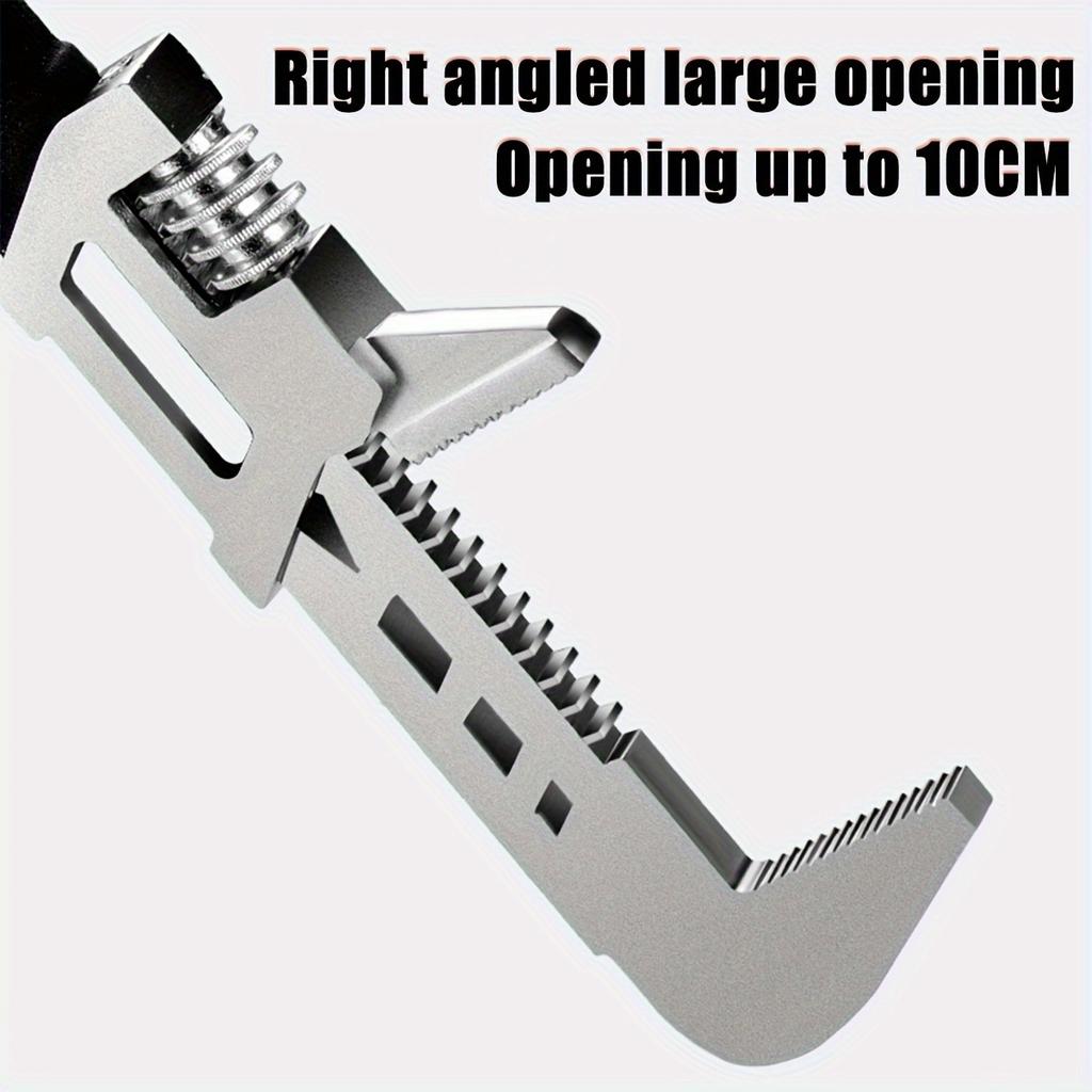 1pc F-type Wrench Right Angle Wrench Adjustable Spanner Pipe Wrenches Wide Jaw Opening Wrench F Spanner F Type Wrench Movable
