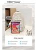 Large Capacity Bear Print Backpack for Students - Perfect for Middle, High School, and University Girls.