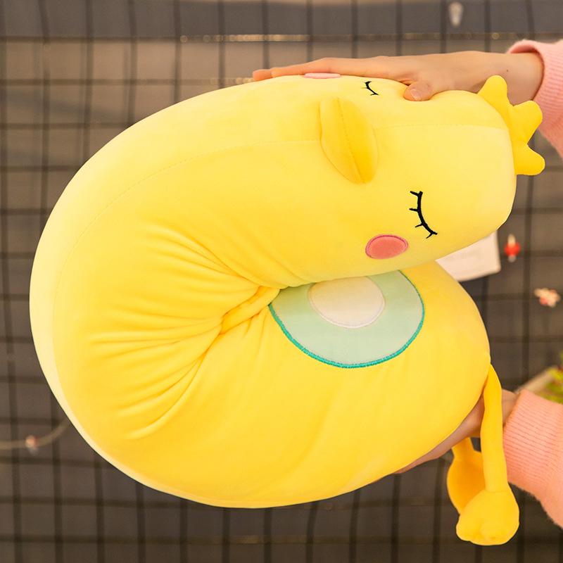 Cute Big Yellow Chicken Plush Toy Long Throw Pillow Girl Pinch Legs Large Rag Doll Holding Sleeping Doll