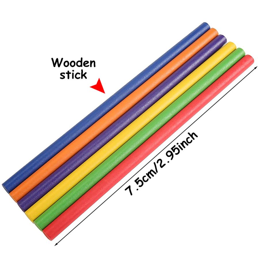 100pcs 7.5cm Wooden Counting Sticks Student Math Calculation Manipulatives School Math Teaching Aids & Classroom Supplies