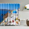 3D European Rural Town Flowers landscape Printing Bathroom Waterproof Shower Curtain Polyester Curtain Home Decoration Curtain