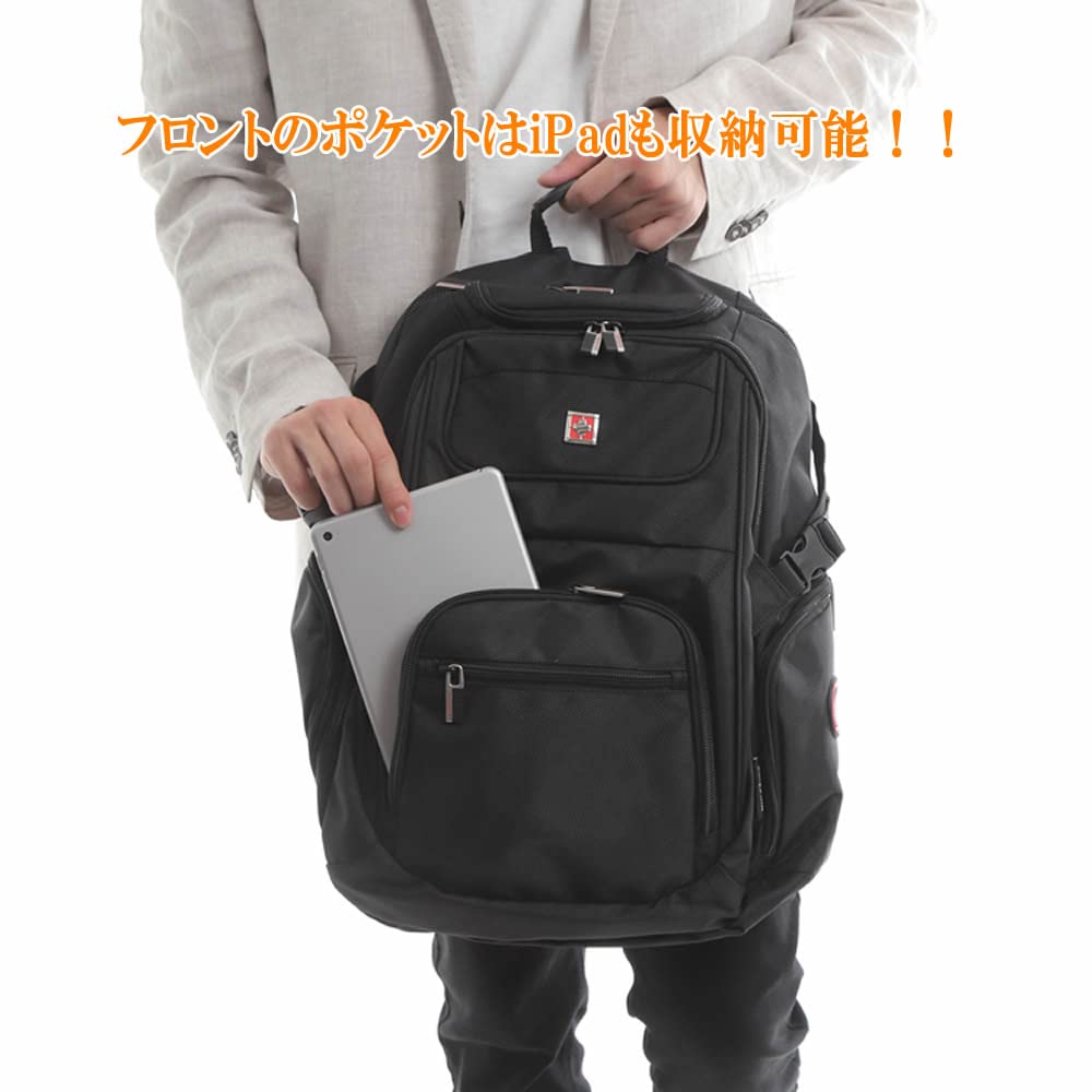SWISSWIN Business Rucksack - Großes Fassungsvermögen, Wasserabweisende Oberfläche - Reisen, Pendeln, Outdoor - SW9225