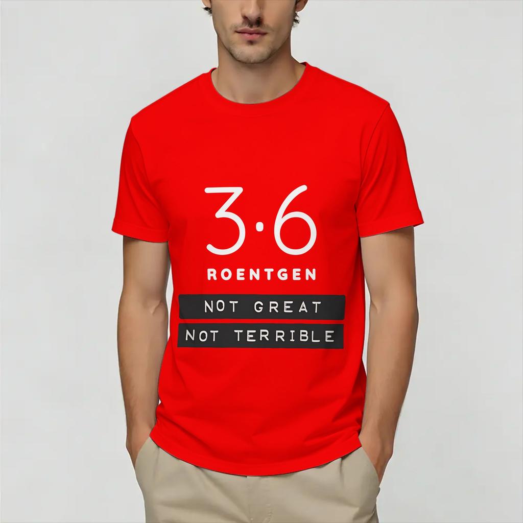 Tschernobyl 36 Röntgen Unisex T-Shirts Lustige T-Shirts Kurzarm Rundhals T-Shirts Baumwolle Grafikbedruckte Kleidung