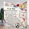 Heartfelt Son Blanket with Love Notes and Warm Messages - Soft Cozy Throw with Vintage Design Featuring 'A Mi Hijo' and Adorable