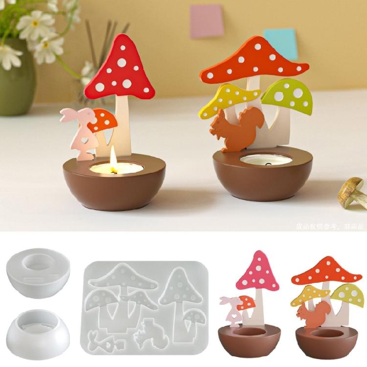 Flexible Silicone Mold Rabbit Shape Silicone Candlestick Moulds Suitable for Creating Decorative Candle and Resin Crafts