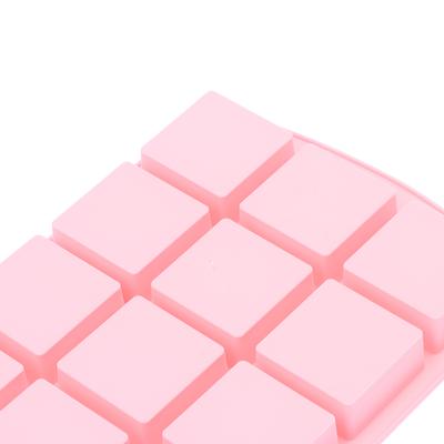 Quadratische Silikonformen mit 12 Mulden für selbstgemachte Brownie-Häppchen, Fudge, Kuchen, Süßigkeiten und Gelee, Backformen für Kinder, Backen, Dekorieren