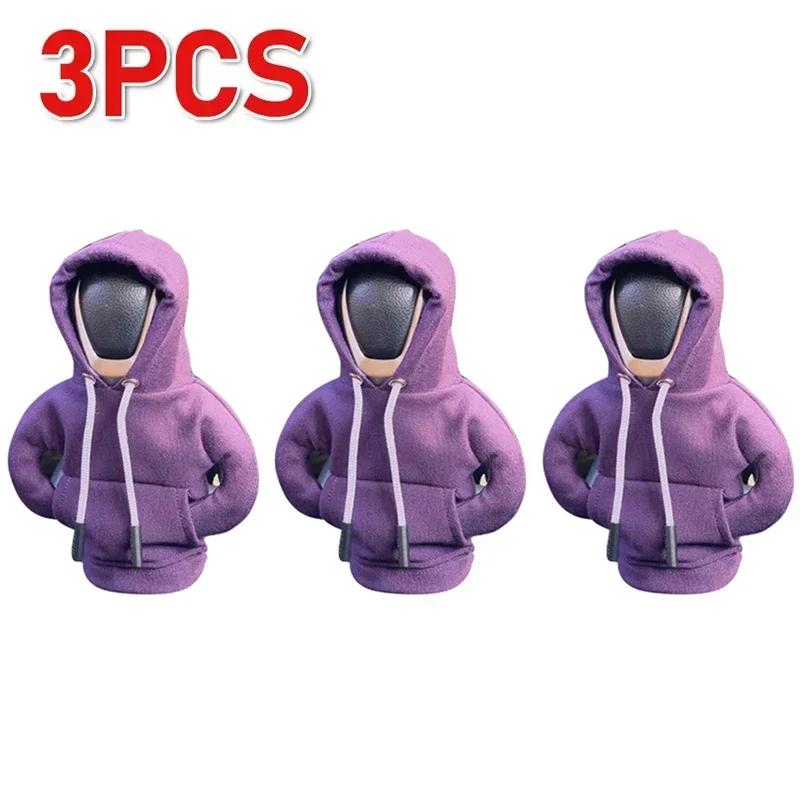 NEW 1/3/5pc Gear Shift Mini Hoodie Cover Shift Cover Gear Handle Decoration Fits Manual Automatic Car Shift Lever Interior Decor