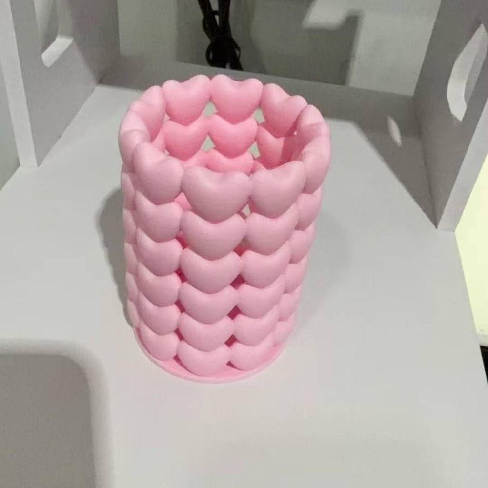 3D Printed 3D Printed Pencil Cup Hollow Desktop Storage Box Stationery Organizer  Vanity Table