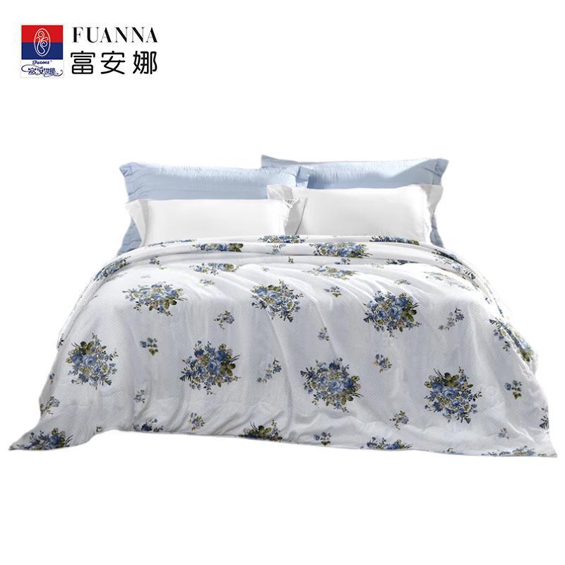 

FUANNA City of Twilight Print Pure Cotton Mulberry Silk Summer Comforter