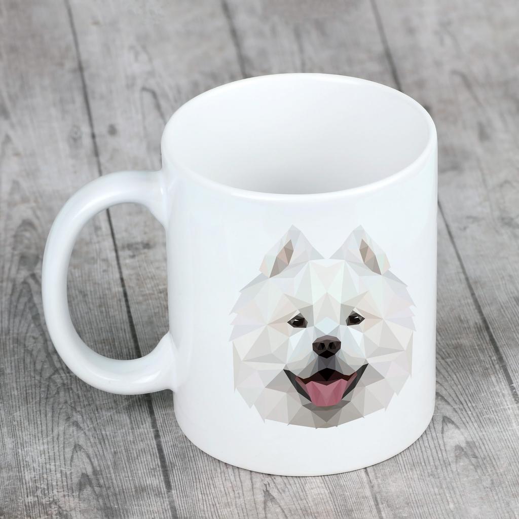 Samojed, Samoyed, Samojedskaja -Kubek Ze Zdjęciem I Napisem Geometryczny Pies Art-Dog
