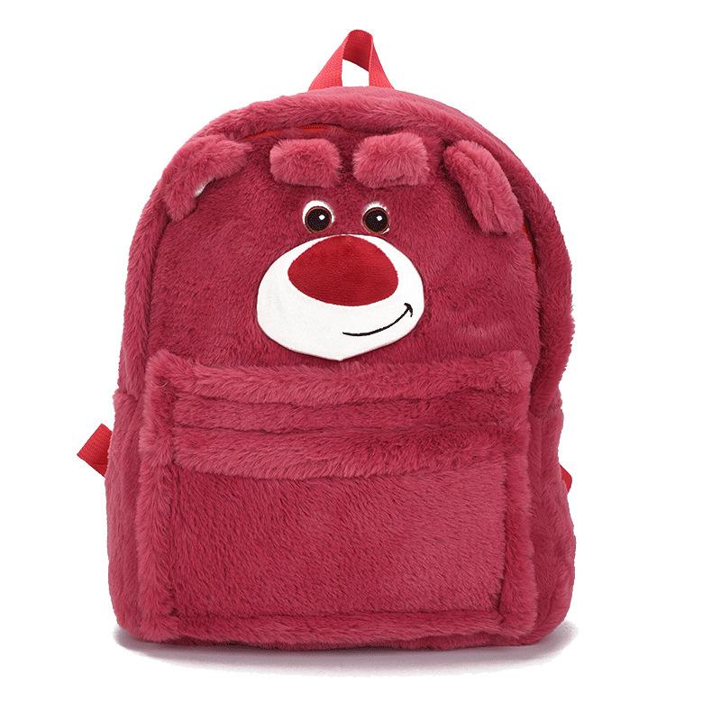 Stylish Versatile Lotso Backpack For Girls Sweet Design With Plush Material