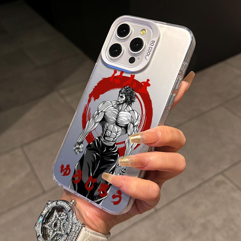 Anime Hanmas Baki Phone Case for Samsung Galaxy A56 A55 A54 A53 A52 A26 A17 A16 A12 A07 A06 4G 5G Silver Hard Cover