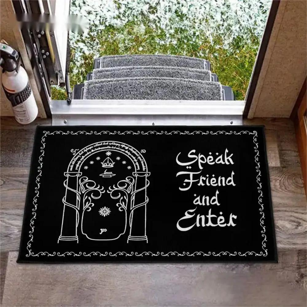

VIKAMA Lord of the Rings Themed Non-Slip Welcome Mat Absorbent Floor Rug Ideal for Home Entrances and Bathroom Decor 40x60cm