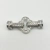 S925 Sterling Silver Diamond-Inlaid Four-Leaf Clover Clasp for DIY Necklace/Bracelet.