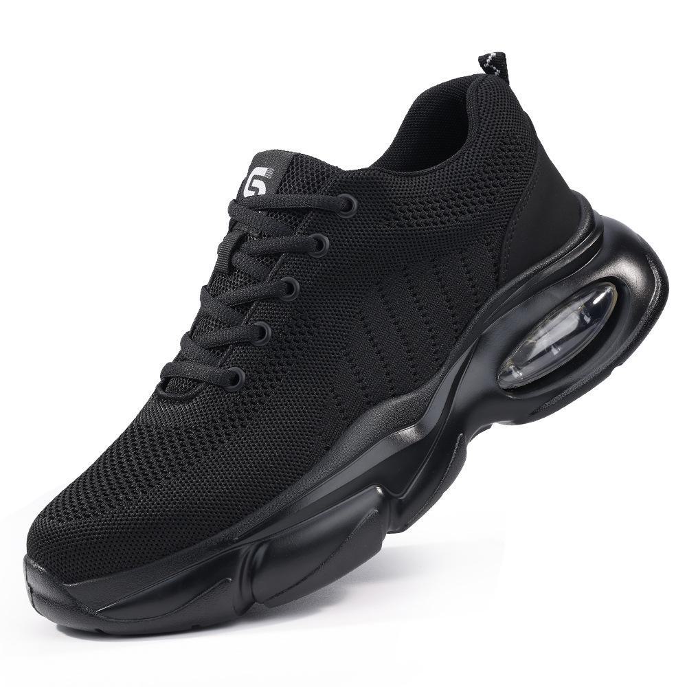 Men's Lightweight Steel Toe Safety Shoes - Anti-Smash & Anti-Puncture Flying Woven Design