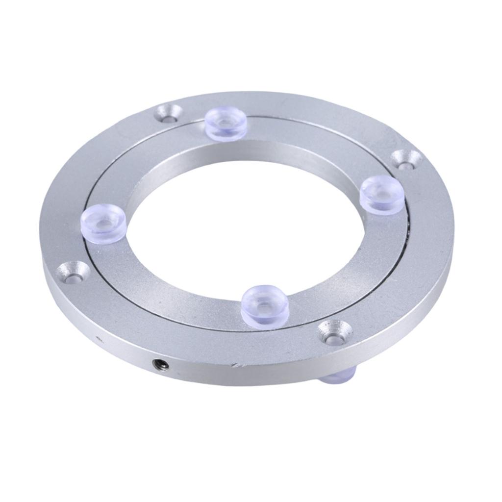 Swivel Base Practical Rotating Stand Aluminum Revolving Platform Display Stand Simple Install for 20-25cm Glass Dishes