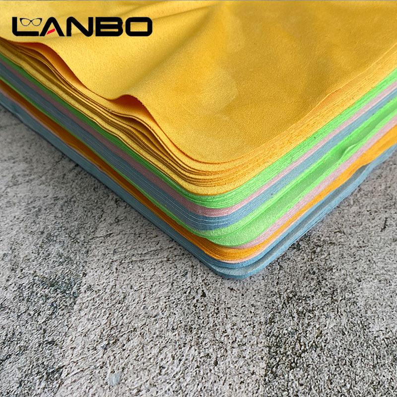 

100pcs Eyeglasses Chamois Glasses Cleaner 145*175mm Suede Microfiber Glasses Cleaning Cloth For Lens Phone Screen Cleaning Wipes