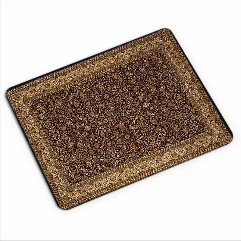 Persian Carpet Computer Laptop Mouse Pads Office Decorative Desk Mats Washable Non-Slip Rubber Desk Carpet Gaming Mat Playmat