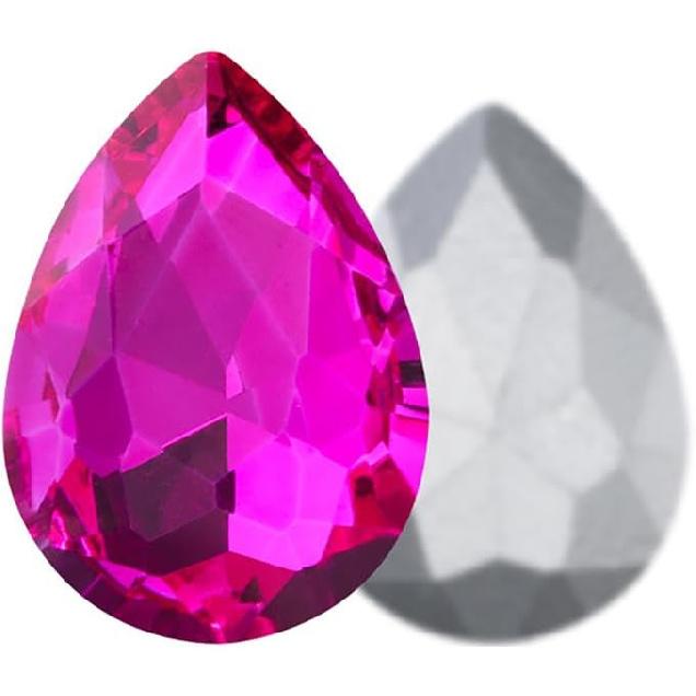 Gold Champagne Teardrop Crystal Rhinestones, 50 Pcs Pointed Back Rhinestone Bulk, 18x25mm Large Glass Crystal Rhinestones Gems for Craft Decor