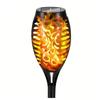 800LM LED Solar Lawn Light Flame Flashlight Outdoor Flashing IP65 Waterproof Garden Decorative Path LightingChama de luz alça de luz de indução ao ar livre