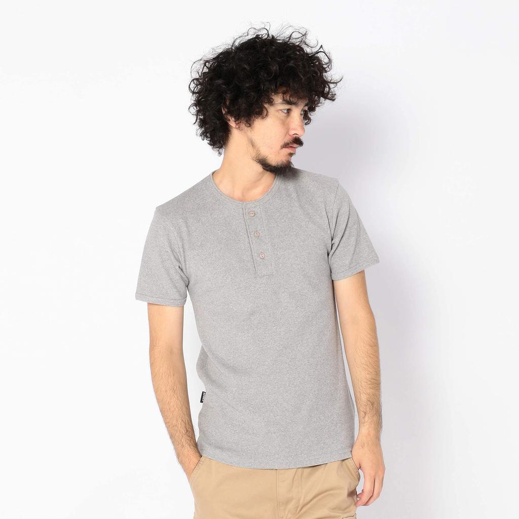 AVIREX DAILY RIB HENLYNECK TEE 6143504 men's L grey