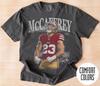 Comfort Colors Vintage Christian McCaffrey T-shirt, Matchdagströja, Fotbollströja