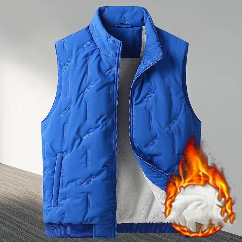 Herbst Lammwolle Herrenwesten Daunen Baumwolle Ärmellose Jacke Winter Verdickte Jacken mit zusätzlichem Fleece Übergröße 10XL 9XL 8XL