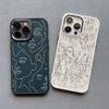 Abstract Geometric Art Line Face Silicone Phone Case for IPhone 16 13 12 11 Pro Max 15 14 Pro Max Plus 7 8 X XS XR Back Coque