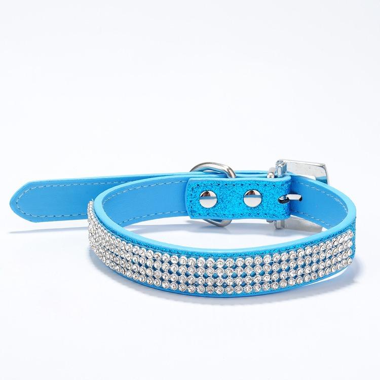 Dog collar Shiny rhinestone Dog collar Soft and comfortable Suitable for large, medium and small dogs Fashion pet collar