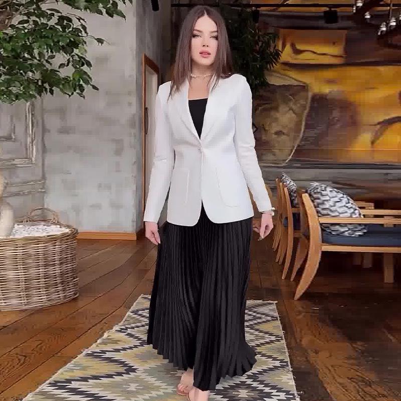 

Летний европейско-американский женский универсальный комплект из двух предметов однотонного цвета XXXL белый