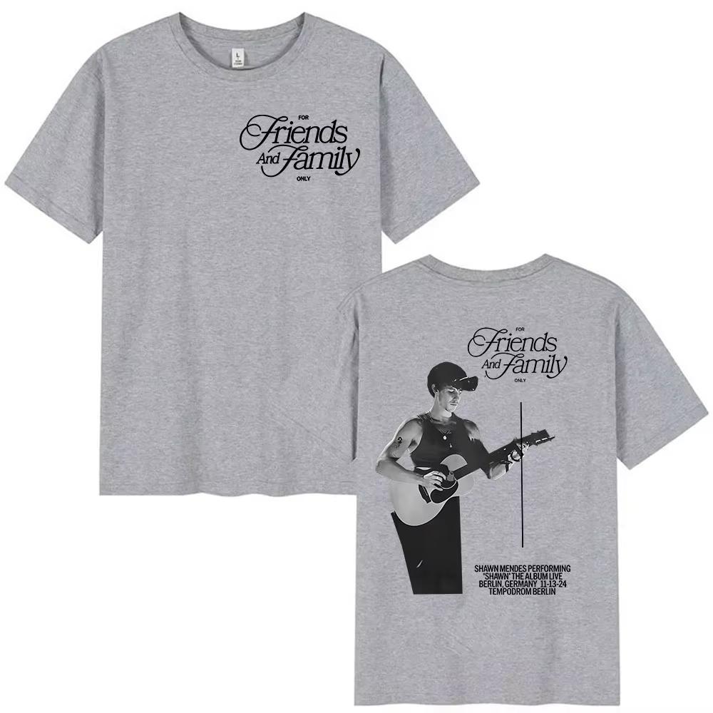 Rapper Shawn Mendes Album 2025 Merch T Shirt Men Women Hip Hop Pop Music Short Sleeve T-Shirt Vintage Cotton T-shirts Streetwear