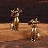 1/2pcs Creative Animal Desk Ornaments Brass Brass Princess Cat Statue  Desktop Home Decor Collection Cute Statue Ornaments
