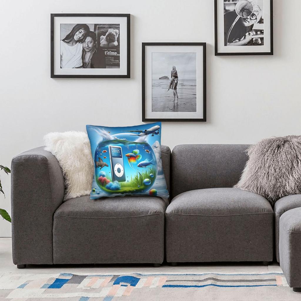 Frutiger Aero Square Pillowcases Polyester Home Cushion Case Funny Home Decoration Pillowcase 45*45