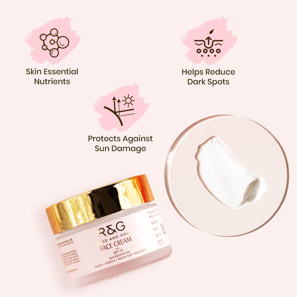 VASU R&G Skin Brightening Face Cream SPF-15 50 Ml Pack of 1 For Hyperpigmentation Dark Spots
