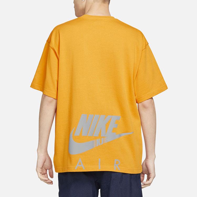 Nike X Kim Jones Air Logo Print Crew Neck Short Sleeve T-Shirt Unisex Tops Orange DC9987-804