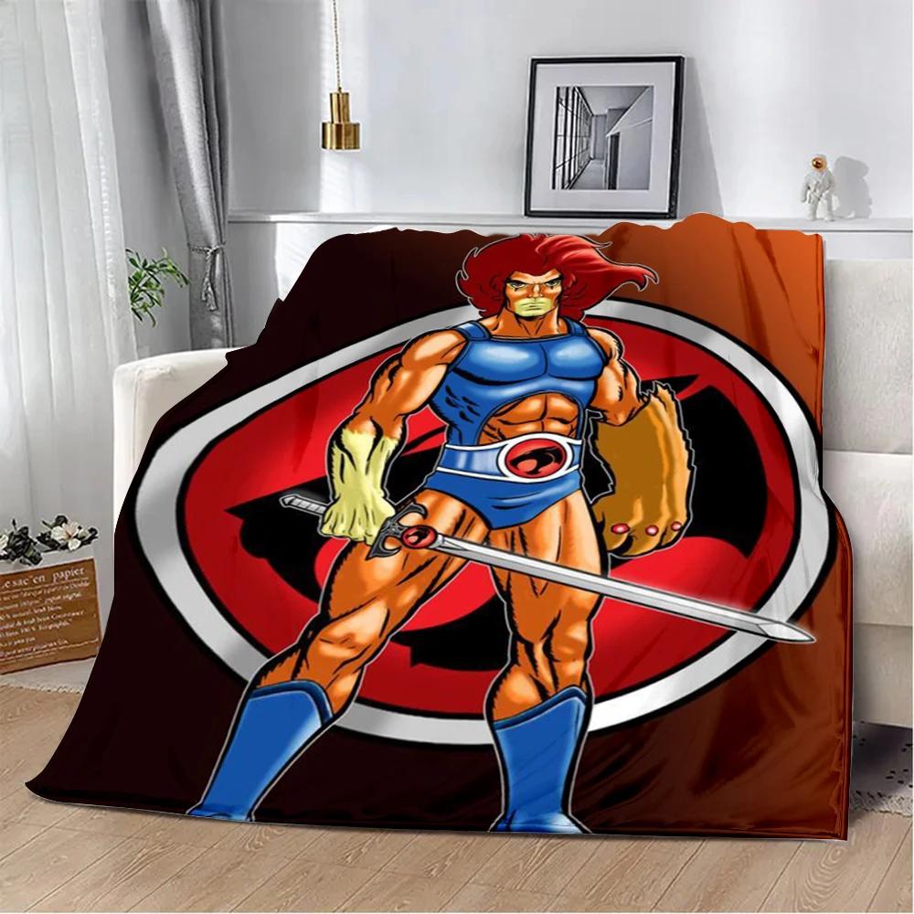 Fashion Cartoon Thundercats Printed Blanket Picnic Blankets Warm Blanket Soft and Comfortable Blanket Home Travel Birthday Gifts