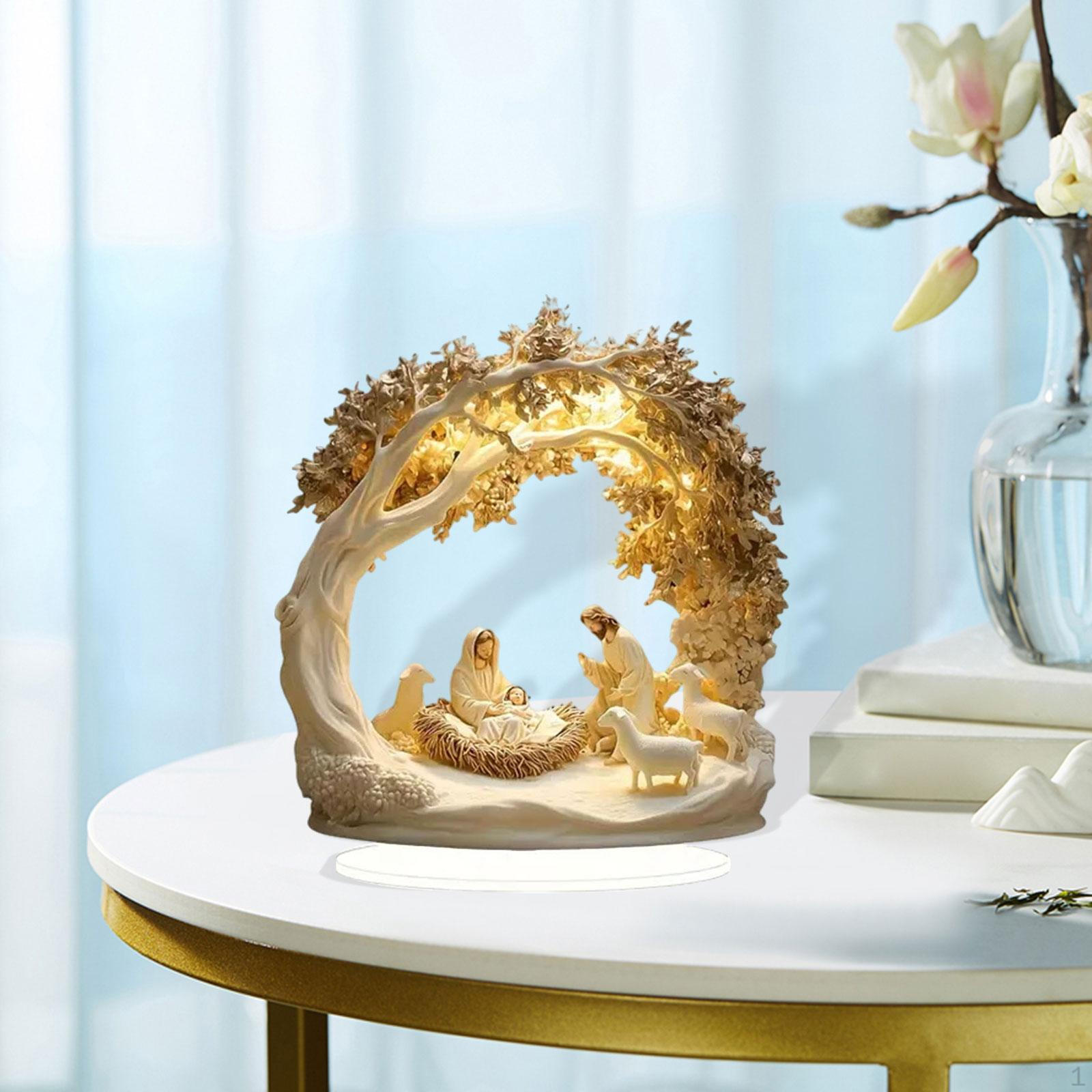 

2D Плоский Рождественский Вертеп Знак Украшение Легкое Художественное Произведение Настольная Подставка для Style B