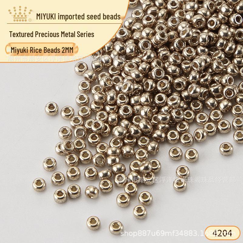 1.5mm-3mm Metallic Texture Miyuki Rice Beads for Embroidery DIY Accessories