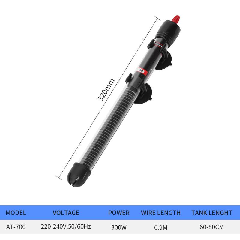 Ac220-240V 50Hz At700 Fish Tank Automatic Constant Temperature Heating Rod 25W 50W 100W 200W 300W Glass Heating Rod