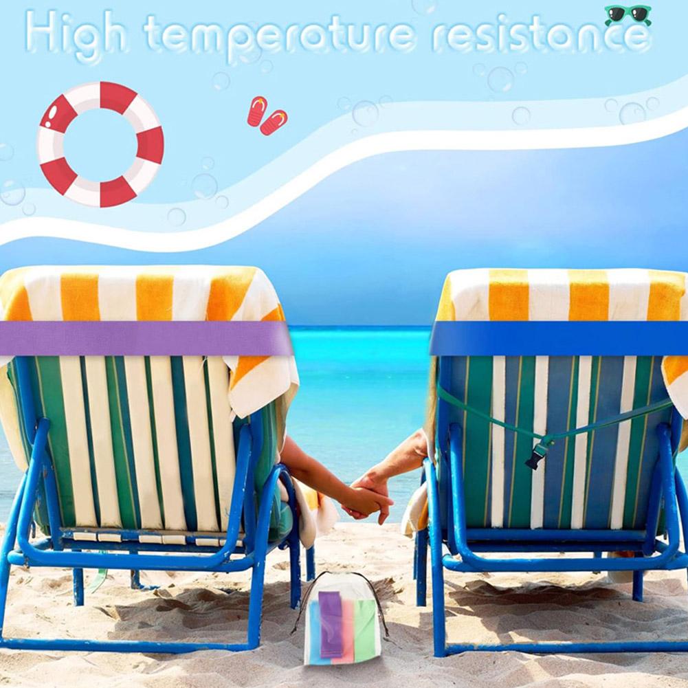 5Pcs Beach Towel Bands Beach Chair Bands Multifunctional Pool Chair Towel Bands Beach Towel Holder for Summer Lounge Chair