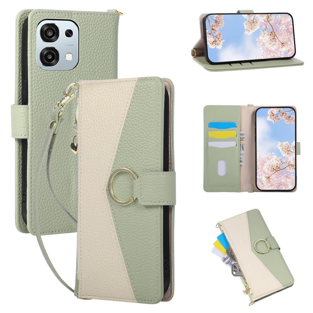 Pro Motorola Moto G77 5G/G67 5G Kožené pouzdro Stojan Peněženka Kryt telefonu s popruhem přes rameno/na zápěstí