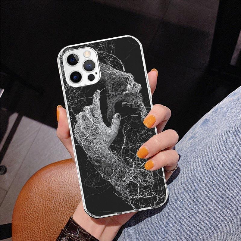 Autumu X Ray Hand Bones Phnoe Case for Iphone 17 Air 16 16E 11 12 13 Mini 14 Plus 15 Pro Max 7 8 + SE 2020 Phone Cover Coque