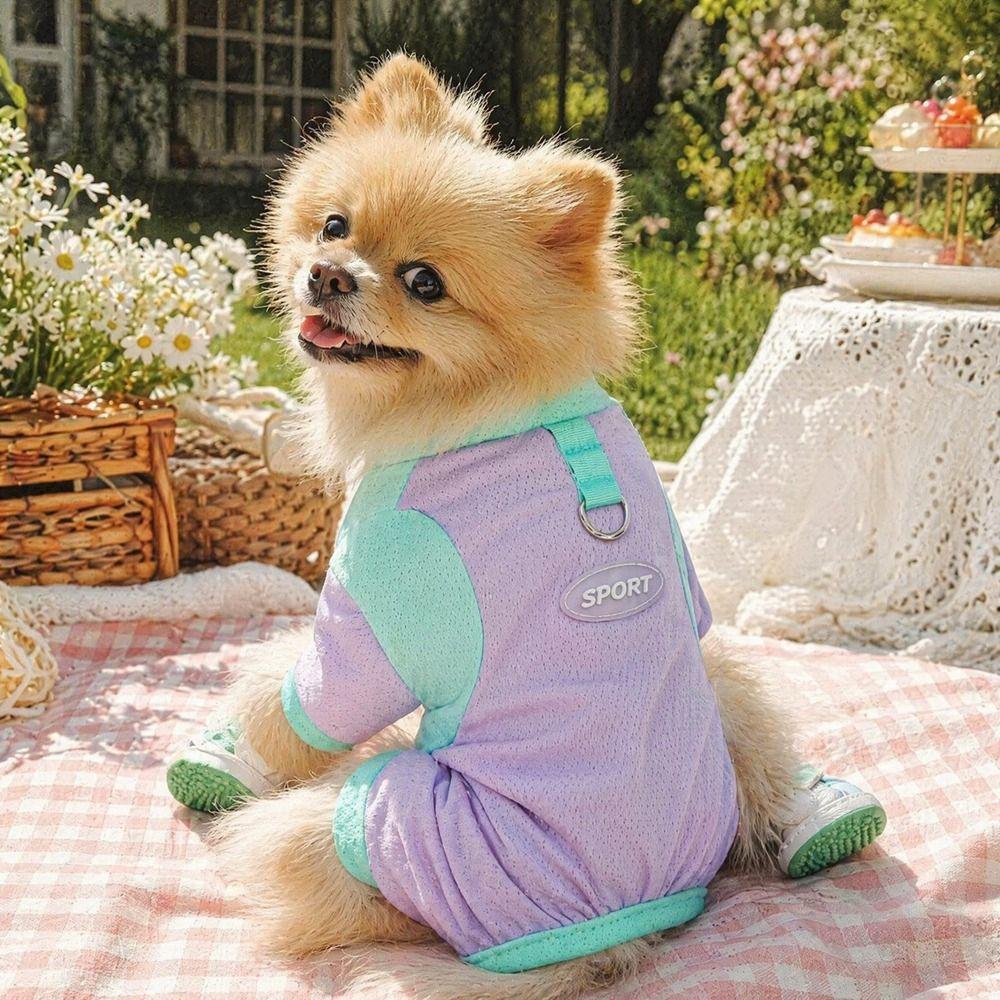 Long Sleeve Dog Jumpsuit Breathable Dog Sunscreen Suit Dog Four-legged Clothes Sun Protection