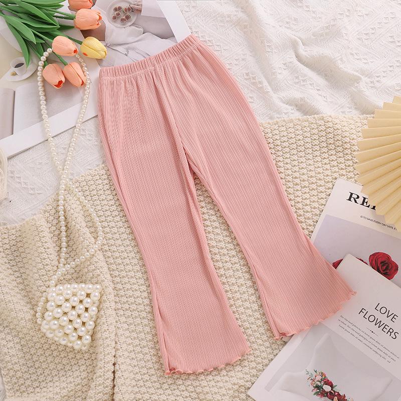 Girls' Summer Bell Bottoms: Stylish Princess-Style Casual Pants