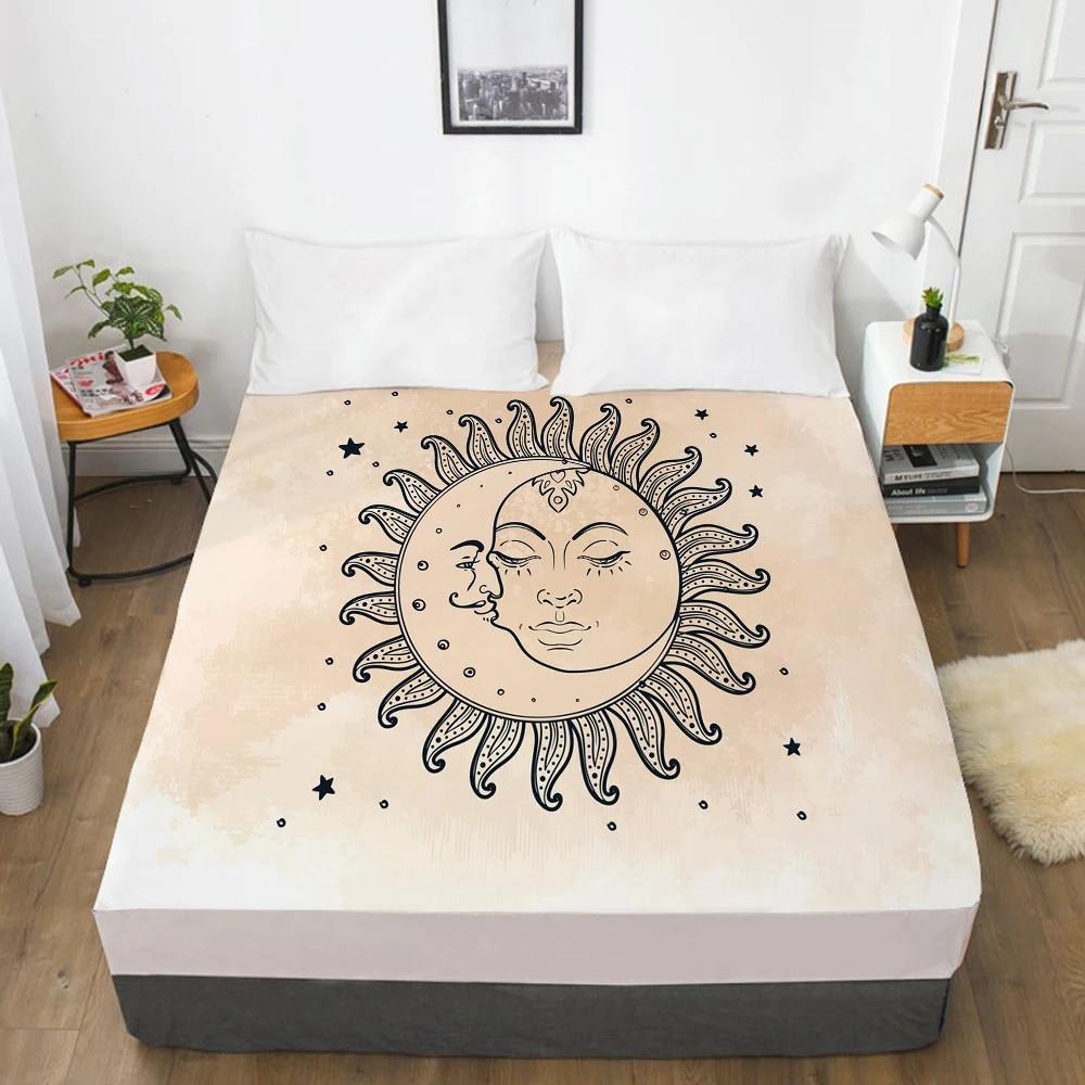 Customize Fitted Sheets Mattress Cover With Elastic Band 3D Bedsheet Linens 90x200 150x200 Bed Sheet Bedding Bohemia