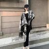 2025 Autumn New Chinese Fringed Ink Painting Shawl Women's Versatile Fashion Thickened Warm Cloak Scarf