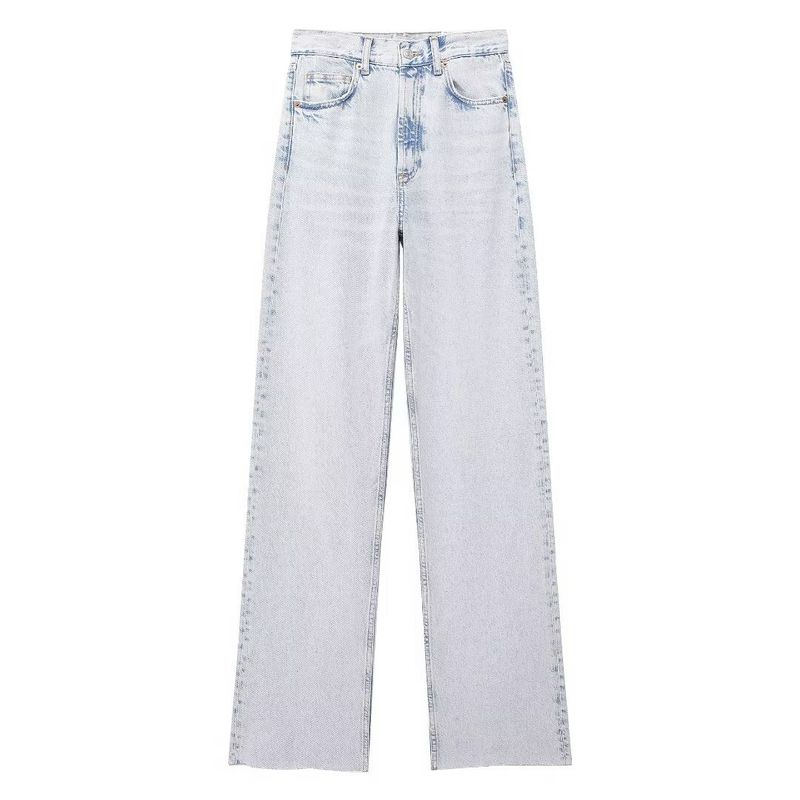 Kaslead New Arrival Women's Clothing Fashion Style Fashion All-Match High Waist Wide Leg Denim 6045022