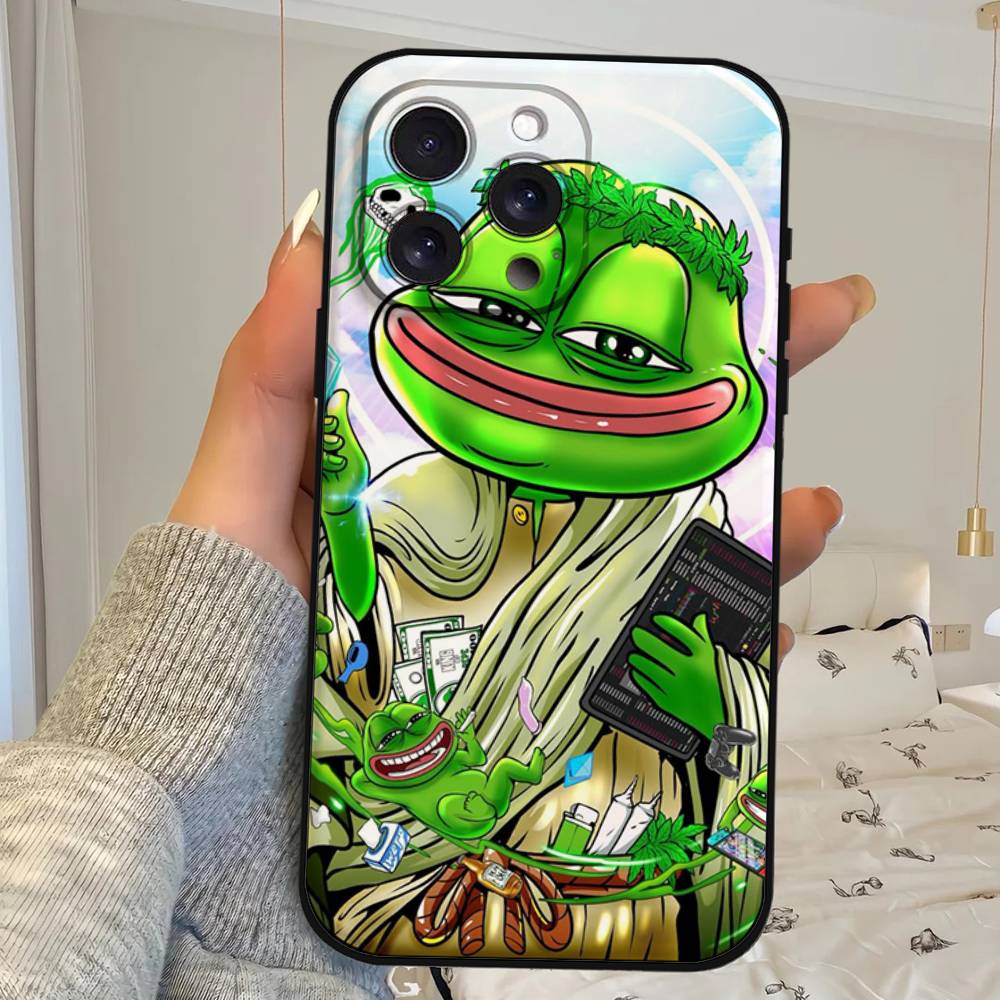 Sad Frog P-Pepe Funny Phone Case For IPhone 17 16 15 14 13 12 11 PRO MAX PLUS Mini TPU Soft To Skin-friendly Case