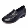 Flat shoes women's spring new shallow mouth one pedal bow low heel single shoes small leather shoes