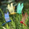 5/10PCS 3D Yard Lawn Ornament Simulation Butterfly Thin Stick With Stem Artificial Dragonfly